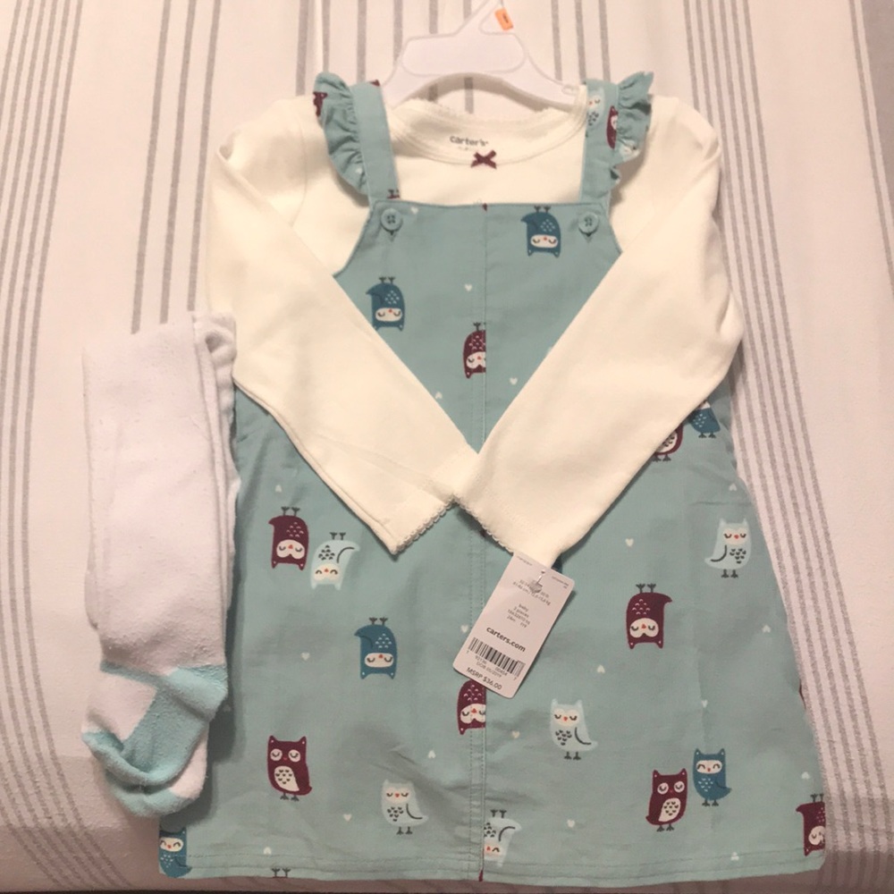 BRAND NEW CORDUROY JUMPER W/ TOP AND TIGHTS